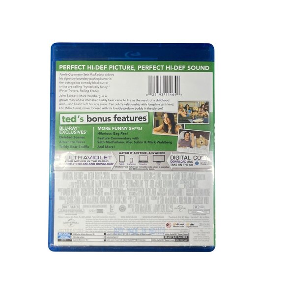 Ted Unrated Blu-Ray DVD Digital Combo Pack - Picture 2 of 2